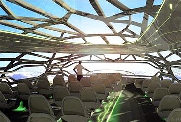 Airbus's concept transparent plane.