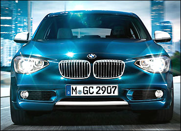 Front view of BMW 1 Series Coupe.