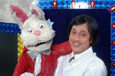 Ramdas with the Lijjat Papad bunny