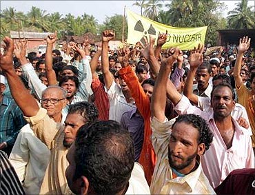 Protest againts the Jaitapur nuclear power project.