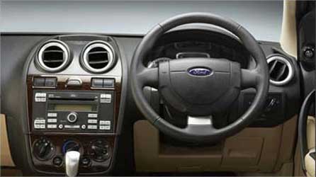The dashboard of Ford Fiesta.