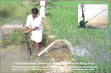 N Sakthimainthan, Hand operated water lifting pump.