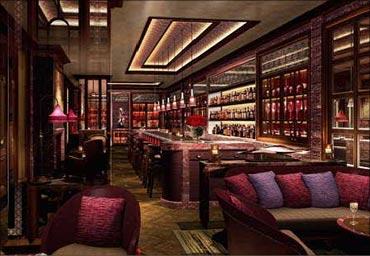 The Library Bar at Leela Kempinski New Delhi.