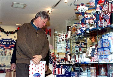 Former US President Bill Clinton at the Made in America store at the Union Station.