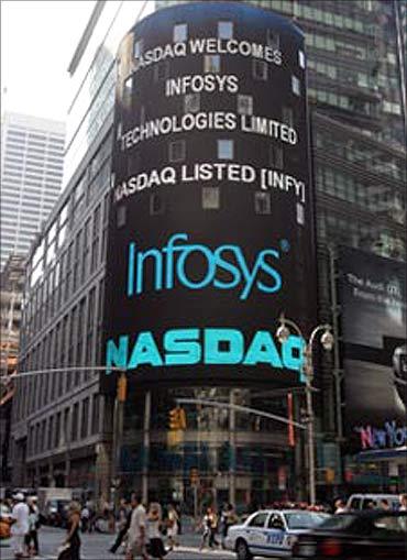 Infosys listed in Nasdaq.