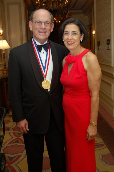 Joseph Neubauer with his wife, Jeanette.