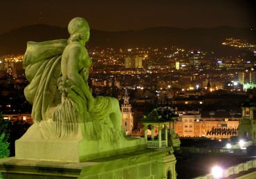 Spain is looking at tough economic times. A statue overlooking Barcelona, Spain.