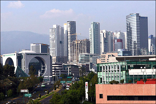 Santa Fe business district in Mexico City.