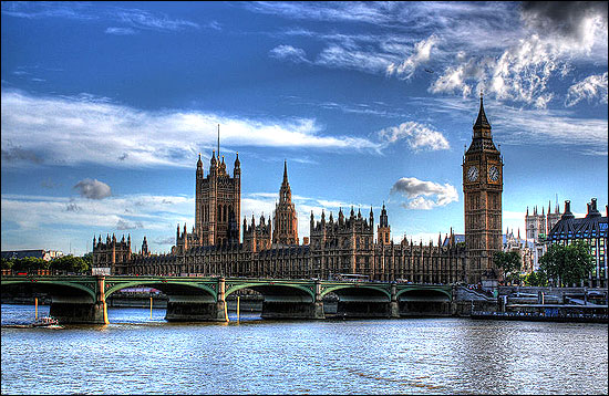 The Palace of Westminster, seat of both houses of the Parliament of the United Kingdom.