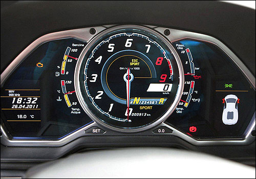Lamborghini Aventador tachometer.