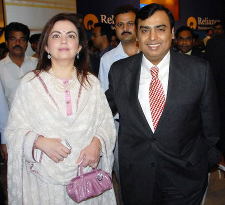 Nita with Mukesh Ambani.