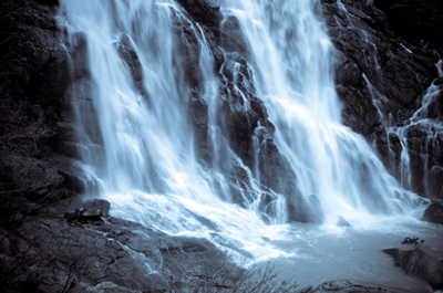 A view of a waterfall in Chattisgarh.