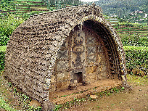There are a few Toda huts on the hills above Botanical Garden, Ooty.