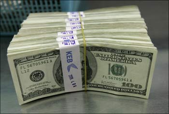 US dollar notes.