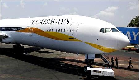 A Jet Airways aircraft.