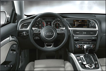 Interior view of Audi A5.