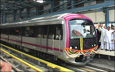 Metro rail, Bangalore.