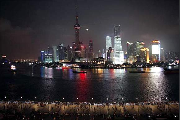 Financial area of Pudong in Shanghai.