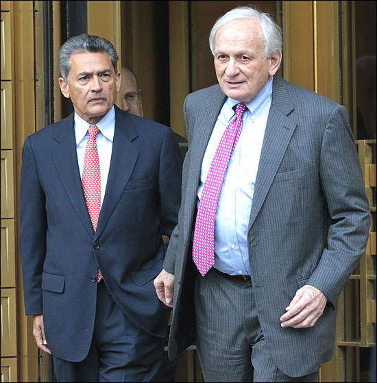 Gupta with his lawyer Gary Naftalis.