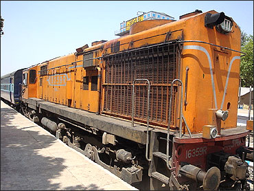 WDM-3A diesel passenger and freight locomotive.