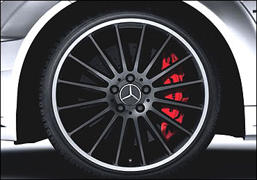 The wheel of new Mercedes C-Class.