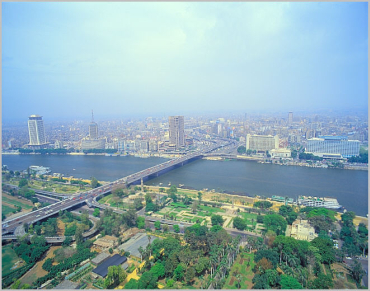 An aerial view of Cairo.