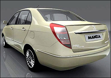 Rear view of Manza.
