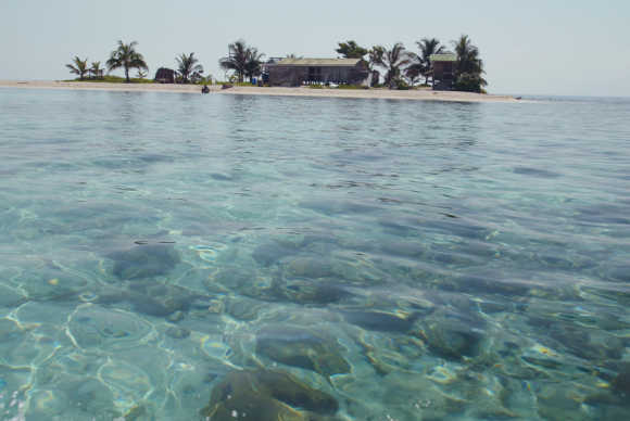 A view of Cayo Bolanos, one of many Garifuna-inhabited islands on the northern coast of Honduras.