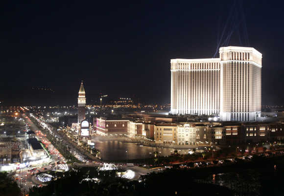 The Venetian is seen during the opening ceremony in Macau.