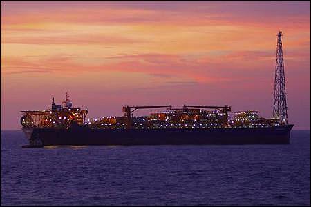 Reliance Industries KG-D6's floating production storage and offloading vessel.