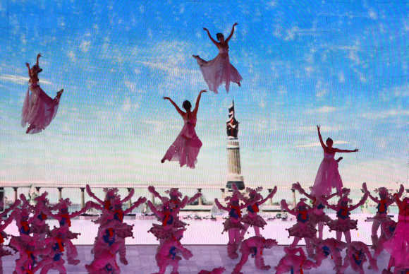 Artists perform during the opening ceremony of Harbin 24th Winter Universiade in China.