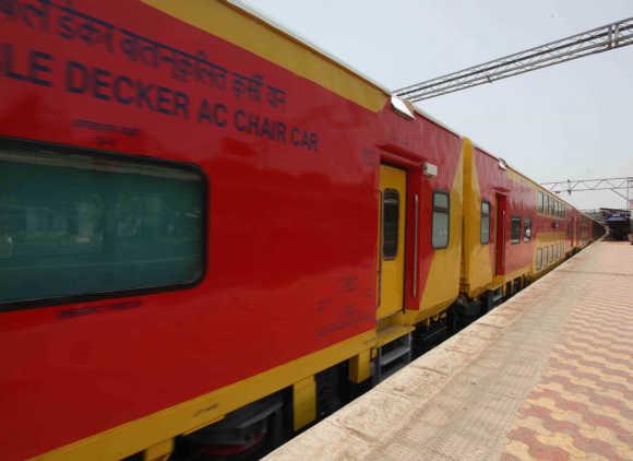 A view of the planned double-decker train.