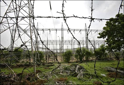 A general view of an electric power station on the outskirts of Jammu, July 31, 2012.