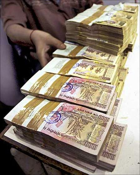 Indian rupee notes.