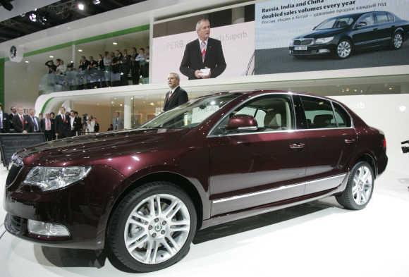 Skoda Superb V6 3.6 in Moscow.