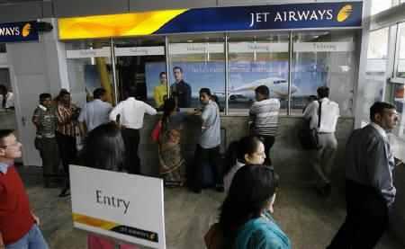 Jet Airways ticket counter.