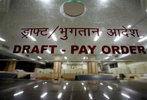 An empty bank counter in Mumbai