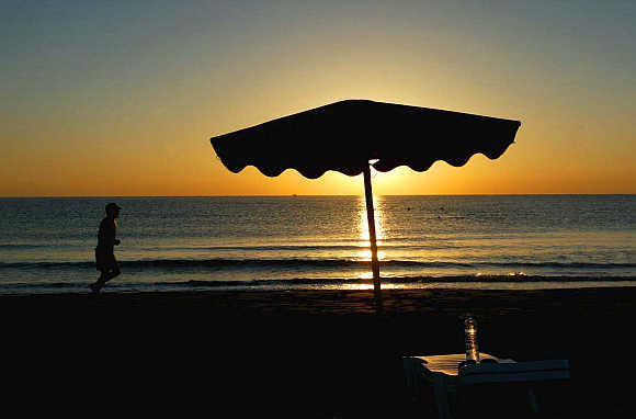 A view of Larnaca beach.