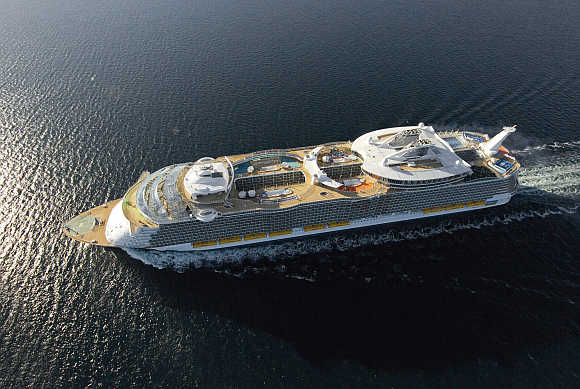 The world's largest cruise liner, the MS Allure of the Seas.