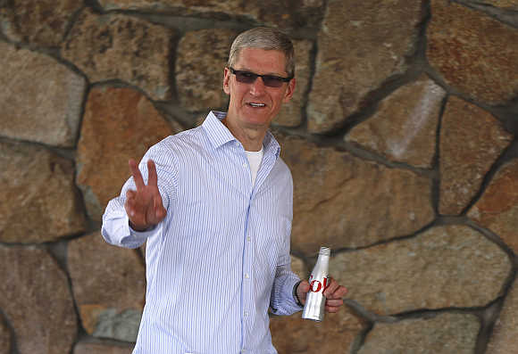 Apple CEO Tim Cook in Sun Valley, Idaho, United States.