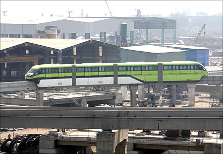 Mumbai monorail.