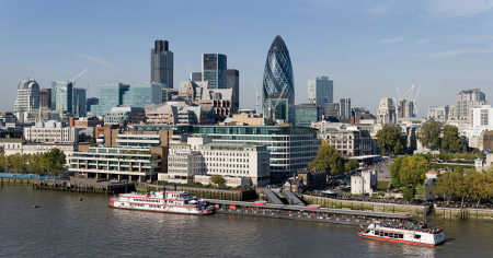GDP per capita in the United Kingdom is $35,860. A view of London.
