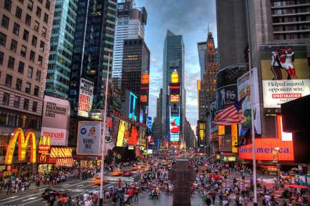 A view of Times Square in New York City.