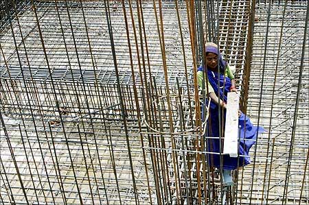 A worker at a construction site.