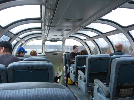 The main delight is exclusive access to the great dome cars for seeing the sites day or night.