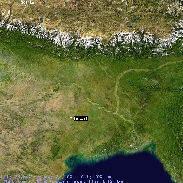 Satellite view of Andal.