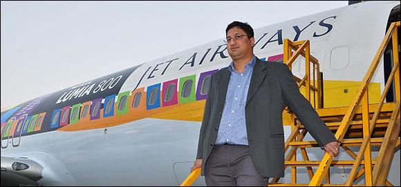 Prashanth Mani, GM-West, Nokia India at the unveiling of Lumia Jet planes.