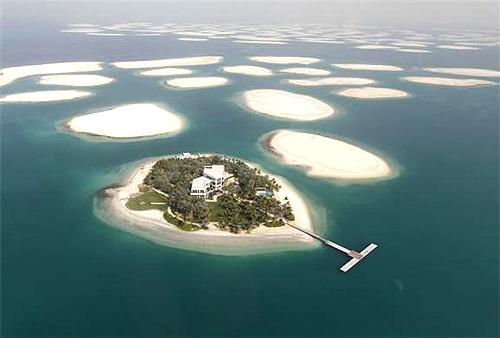 A development is seen on one of the islands of The World Islands project in Dubai.