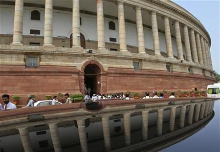 A view of the Parliament House in New Delhi.