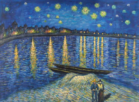 Vincent Van Gogh's Starry Night Over the Rhone.